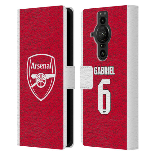 Arsenal FC 2025/26 Players Home Kit Gabriel Magalhães Leather Book Wallet Case Cover For Sony Xperia Pro-I Arsenal FC 2025/26 Players Home Kit Gabriel Magalhães Leather Book Wallet Case Cover For Sony Xperia Pro-I