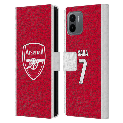 Arsenal FC 2025/26 Players Home Kit Bukayo Saka Leather Book Wallet Case Cover For Xiaomi Redmi A2