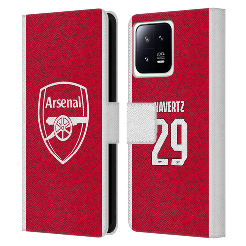 Arsenal FC 2025/26 Players Home Kit Kai Havertz Leather Book Wallet Case Cover For Xiaomi 13 5G Arsenal FC 2025/26 Players Home Kit Kai Havertz Leather Book Wallet Case Cover For Xiaomi 13 5G