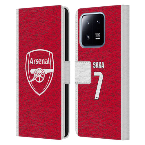 Arsenal FC 2025/26 Players Home Kit Bukayo Saka Leather Book Wallet Case Cover For Xiaomi 13 Pro 5G Arsenal FC 2025/26 Players Home Kit Bukayo Saka Leather Book Wallet Case Cover For Xiaomi 13 Pro 5G
