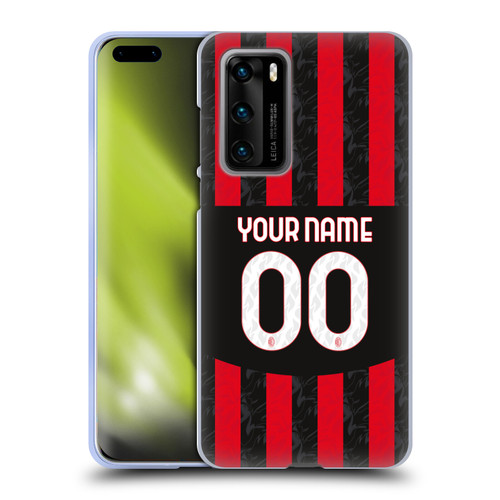 Custom Customised Personalised AC Milan 2024/25 Kit Home Soft Gel Case for Huawei P40 5G Custom Customised Personalised AC Milan 2024/25 Kit Home Soft Gel Case for Huawei P40 5G