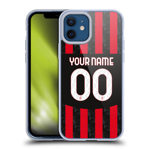 Custom Customised Personalised AC Milan 2024/25 Kit Home Soft Gel Case for Apple iPhone 12 / iPhone 12 Pro Custom Customised Personalised AC Milan 2024/25 Kit Home Soft Gel Case for Apple iPhone 12 / iPhone 12 Pro