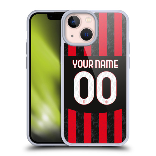 Custom Customised Personalised AC Milan 2024/25 Kit Home Soft Gel Case for Apple iPhone 13 Mini