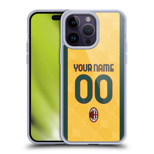 Custom Customised Personalised AC Milan 2024/25 Kit Third Soft Gel Case for Apple iPhone 14 Pro Max