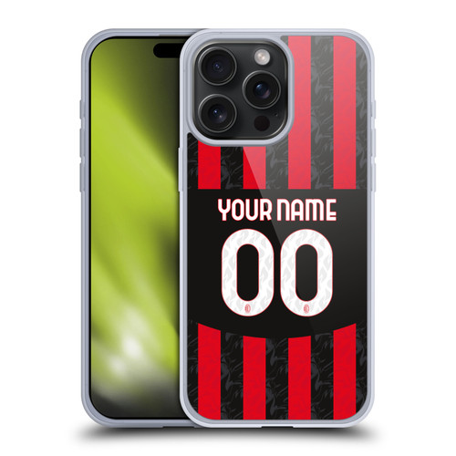 Custom Customised Personalised AC Milan 2024/25 Kit Home Soft Gel Case for Apple iPhone 15 Pro Max Custom Customised Personalised AC Milan 2024/25 Kit Home Soft Gel Case for Apple iPhone 15 Pro Max