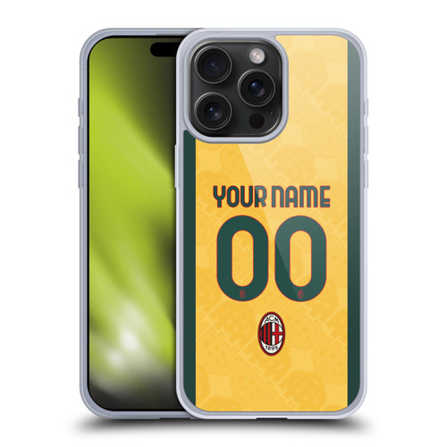 Custom Customised Personalised AC Milan 2024/25 Kit Third Soft Gel Case for Apple iPhone 15 Pro Max