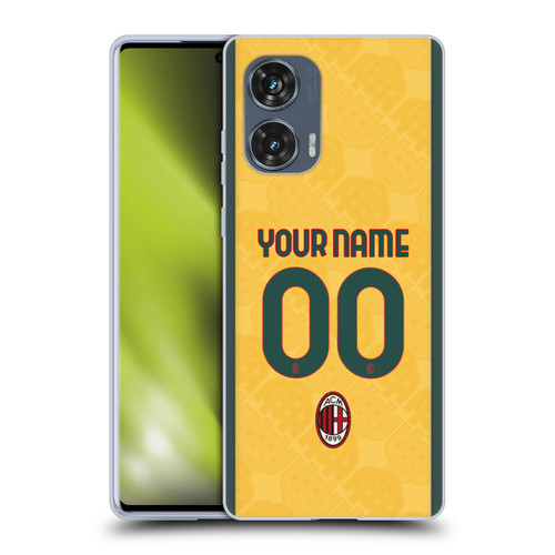 Custom Customised Personalised AC Milan 2024/25 Kit Third Soft Gel Case for Motorola Edge 50 Fusion