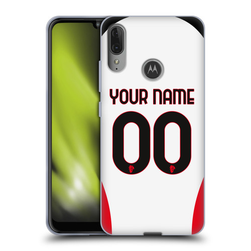 Custom Customised Personalised AC Milan 2024/25 Kit Away Soft Gel Case for Motorola Moto E6 Plus