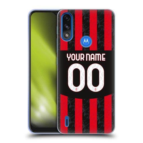 Custom Customised Personalised AC Milan 2024/25 Kit Home Soft Gel Case for Motorola Moto E7 Power / Moto E7i Power Custom Customised Personalised AC Milan 2024/25 Kit Home Soft Gel Case for Motorola Moto E7 Power / Moto E7i Power