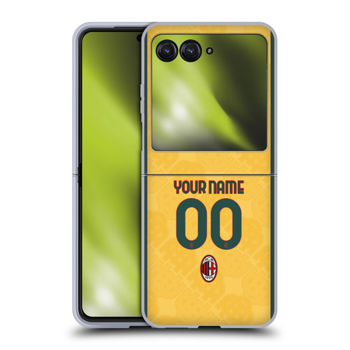 Custom Customised Personalised AC Milan 2024/25 Kit Third Soft Gel Case for Motorola Razr 40 Ultra / Razr+ 2023