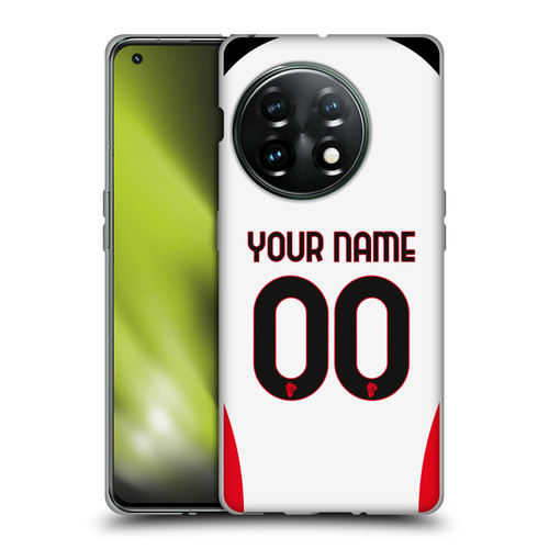 Custom Customised Personalised AC Milan 2024/25 Kit Away Soft Gel Case for OnePlus 11 5G Custom Customised Personalised AC Milan 2024/25 Kit Away Soft Gel Case for OnePlus 11 5G