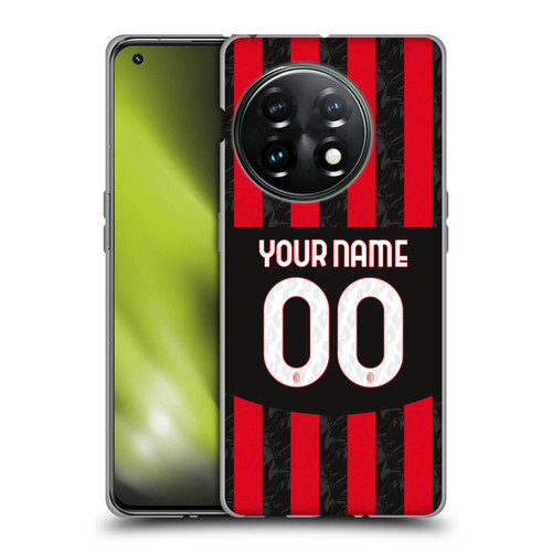 Custom Customised Personalised AC Milan 2024/25 Kit Home Soft Gel Case for OnePlus 11 5G Custom Customised Personalised AC Milan 2024/25 Kit Home Soft Gel Case for OnePlus 11 5G