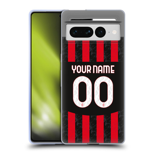 Custom Customised Personalised AC Milan 2024/25 Kit Home Soft Gel Case for Google Pixel 7 Pro