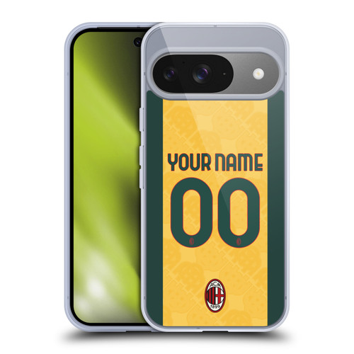 Custom Customised Personalised AC Milan 2024/25 Kit Third Soft Gel Case for Google Pixel 9 / Pixel 9 Pro