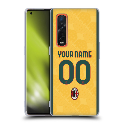 Custom Customised Personalised AC Milan 2024/25 Kit Third Soft Gel Case for OPPO Find X2 Pro 5G