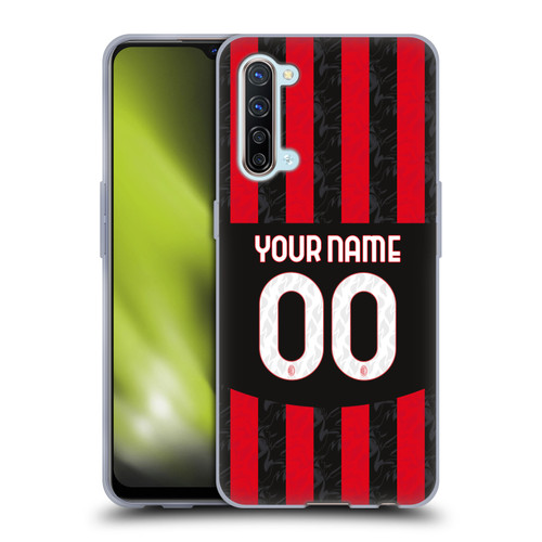 Custom Customised Personalised AC Milan 2024/25 Kit Home Soft Gel Case for OPPO Find X2 Lite 5G