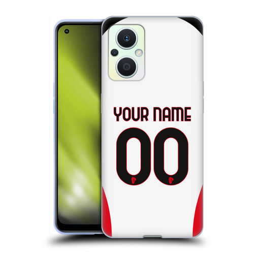 Custom Customised Personalised AC Milan 2024/25 Kit Away Soft Gel Case for OPPO Reno8 Lite Custom Customised Personalised AC Milan 2024/25 Kit Away Soft Gel Case for OPPO Reno8 Lite