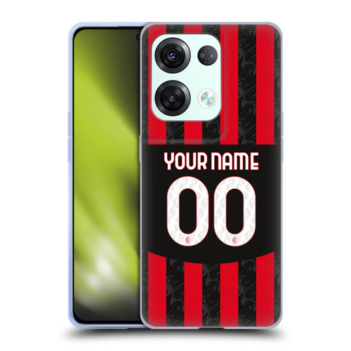 Custom Customised Personalised AC Milan 2024/25 Kit Home Soft Gel Case for OPPO Reno8 Pro