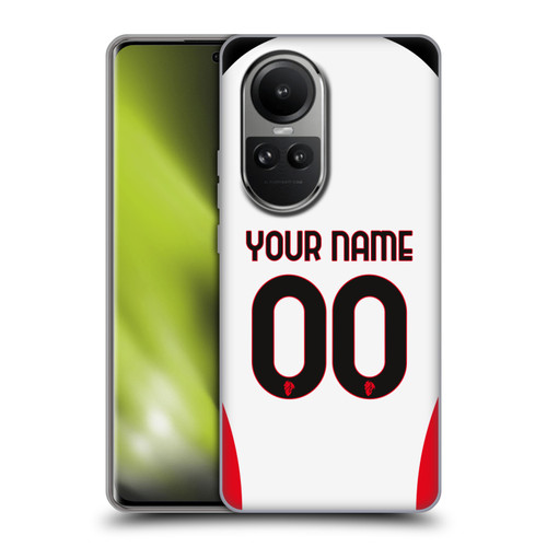 Custom Customised Personalised AC Milan 2024/25 Kit Away Soft Gel Case for OPPO Reno10 5G / Reno10 Pro 5G