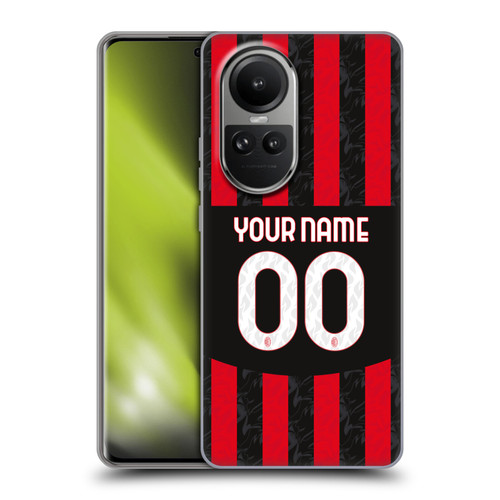 Custom Customised Personalised AC Milan 2024/25 Kit Home Soft Gel Case for OPPO Reno10 5G / Reno10 Pro 5G