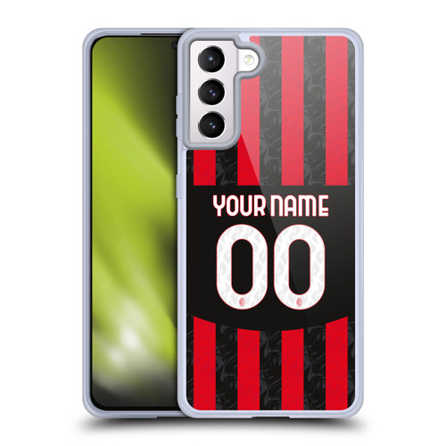 Custom Customised Personalised AC Milan 2024/25 Kit Home Soft Gel Case for Samsung Galaxy S21+ 5G