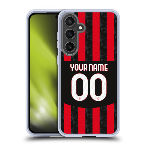 Custom Customised Personalised AC Milan 2024/25 Kit Home Soft Gel Case for Samsung Galaxy S24 FE