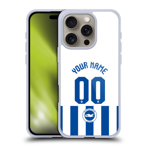 Brighton & Hove Albion F.C Custom 2025/26 Badge Kit Home Soft Gel Case for Apple iPhone 16 Pro