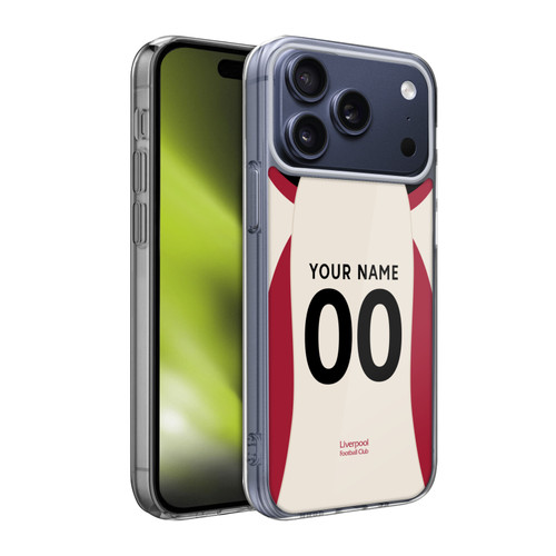 Custom Customised Personalised Liverpool Football Club 2025/26 Kit Away Soft Gel Case for Apple iPhone 17 Pro Max