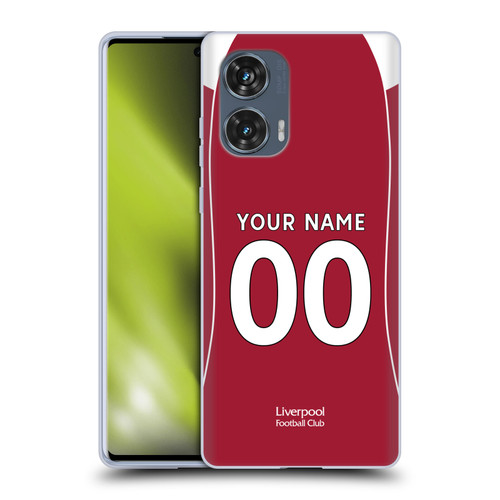 Custom Customised Personalised Liverpool Football Club 2025/26 Kit Home Soft Gel Case for Motorola Edge 50 Fusion