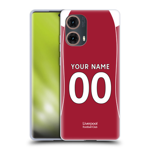 Custom Customised Personalised Liverpool Football Club 2025/26 Kit Home Soft Gel Case for Motorola Moto G85