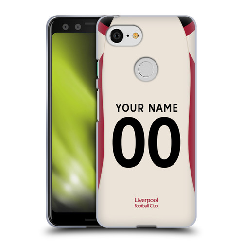 Custom Customised Personalised Liverpool Football Club 2025/26 Kit Away Soft Gel Case for Google Pixel 3