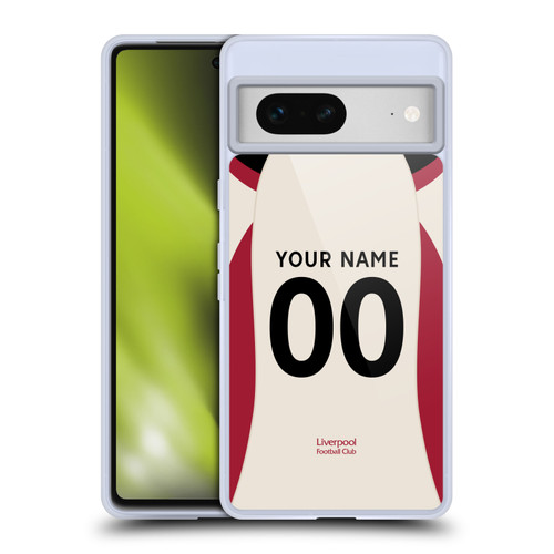 Custom Customised Personalised Liverpool Football Club 2025/26 Kit Away Soft Gel Case for Google Pixel 7
