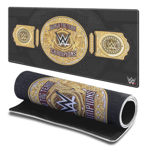 WWE Title Belts World Tag Team Championship Gaming Office Desk PC Keyboard Mouse Mat Pad - L