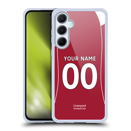 Custom Customised Personalised Liverpool Football Club 2025/26 Kit Home Soft Gel Case for Samsung Galaxy A55 5G