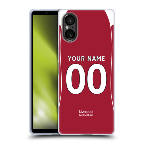 Custom Customised Personalised Liverpool Football Club 2025/26 Kit Home Soft Gel Case for Sony Xperia 5 V 5G Custom Customised Personalised Liverpool Football Club 2025/26 Kit Home Soft Gel Case for Sony Xperia 5 V 5G