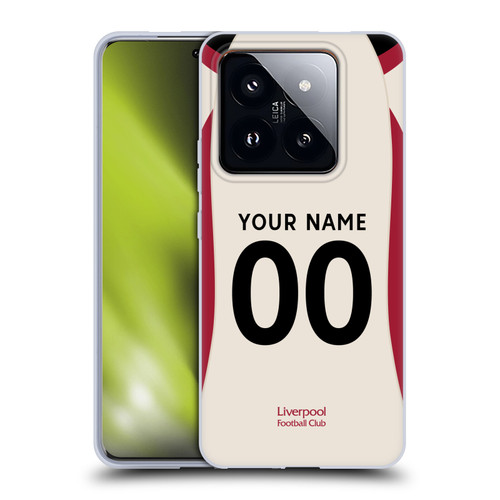 Custom Customised Personalised Liverpool Football Club 2025/26 Kit Away Soft Gel Case for Xiaomi 14 Pro