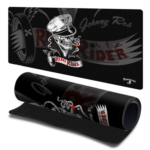 Alchemy Gothic Gothic Art Rebel Rider Gaming Office Desk PC Keyboard Mouse Mat Pad 23.62 x 11.81 x 0.12 inches (600 x 300 mm) - L