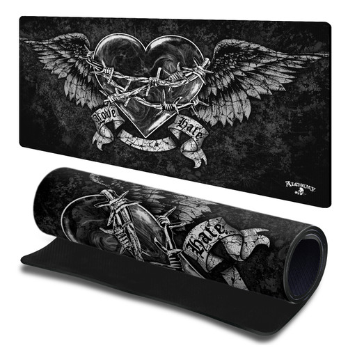 Alchemy Gothic Gothic Art Black Romance Gaming Office Desk PC Keyboard Mouse Mat Pad 23.62 x 11.81 x 0.12 inches (600 x 300 mm) - L