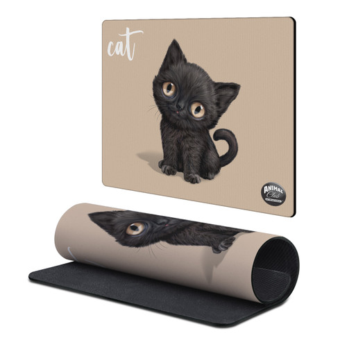 Animal Club International Faces Cat Gaming Office Desk PC Keyboard Mouse Mat Pad 9.84 x 11.81 x 0.12 inches (250 x 300 mm) - S