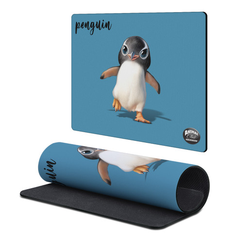 Animal Club International Faces Penguin Gaming Office Desk PC Keyboard Mouse Mat Pad 9.84 x 11.81 x 0.12 inches (250 x 300 mm) - S