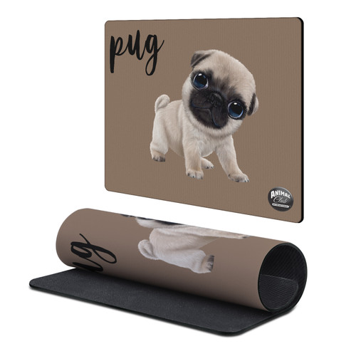Animal Club International Faces Pug Gaming Office Desk PC Keyboard Mouse Mat Pad 9.84 x 11.81 x 0.12 inches (250 x 300 mm) - S
