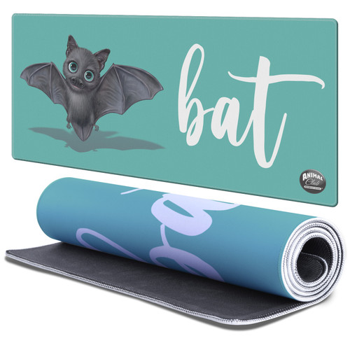 Animal Club International Faces Bat Gaming Office Desk PC Keyboard Mouse Mat Pad 37.4 x 15.75 x 0.16 inches (900 x 400 mm) - XL
