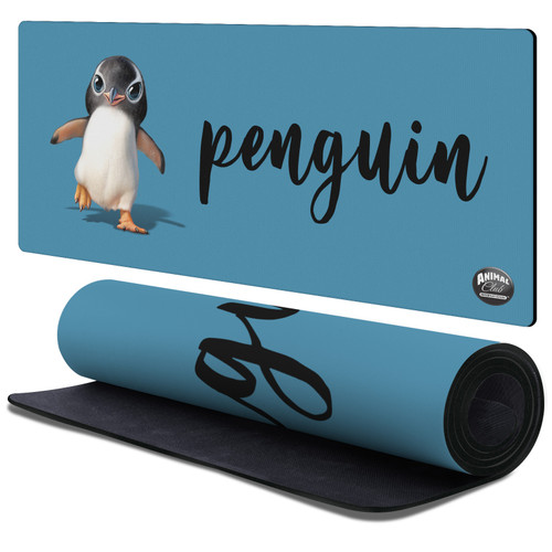Animal Club International Faces Penguin Gaming Office Desk PC Keyboard Mouse Mat Pad 37.4 x 15.75 x 0.16 inches (900 x 400 mm) - XL