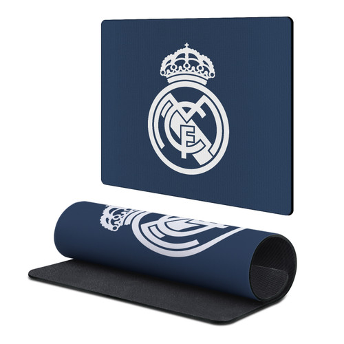 Real Madrid CF Badge Logo Navy Blue Gaming Office Desk PC Keyboard Mouse Mat Pad 9.84 x 11.81 x 0.12 inches (250 x 300 mm) - S