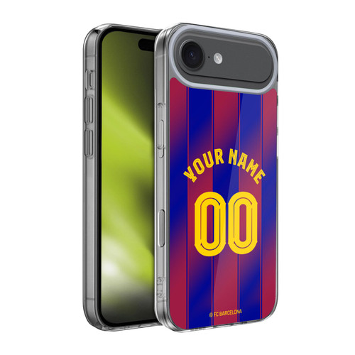 Custom Customised Personalised FC Barcelona 2025/26 Kit Home Soft Gel Case for Apple iPhone 17 Air