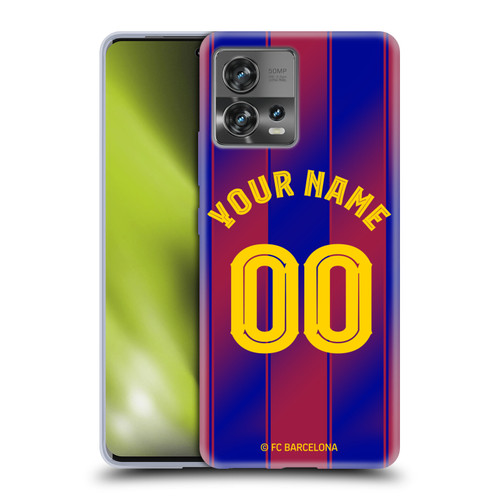 Custom Customised Personalised FC Barcelona 2025/26 Kit Home Soft Gel Case for Motorola Moto Edge 30 Fusion