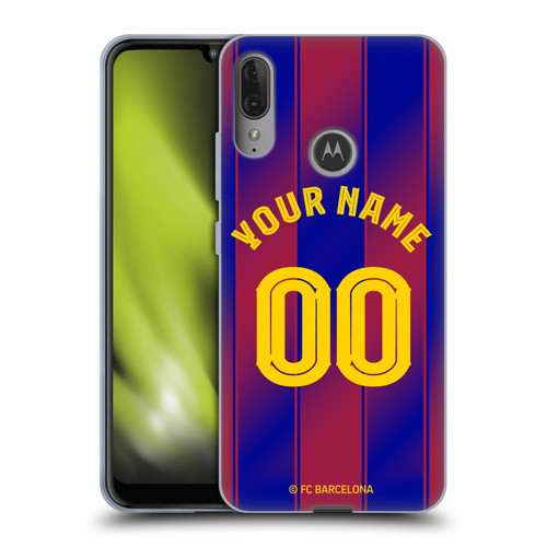 Custom Customised Personalised FC Barcelona 2025/26 Kit Home Soft Gel Case for Motorola Moto E6 Plus