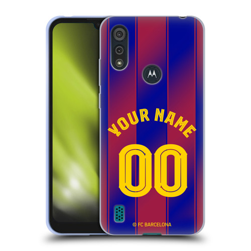 Custom Customised Personalised FC Barcelona 2025/26 Kit Home Soft Gel Case for Motorola Moto E6s (2020)