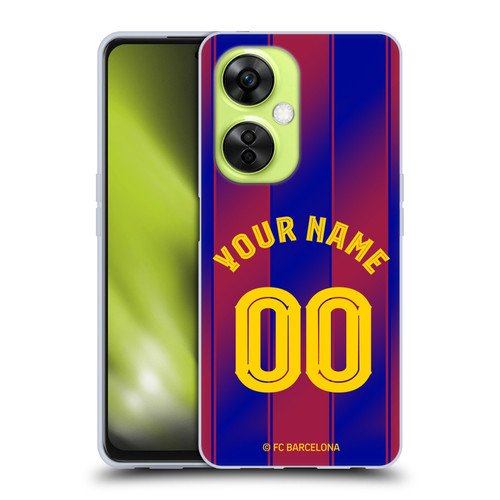 Custom Customised Personalised FC Barcelona 2025/26 Kit Home Soft Gel Case for OnePlus Nord CE 3 Lite 5G