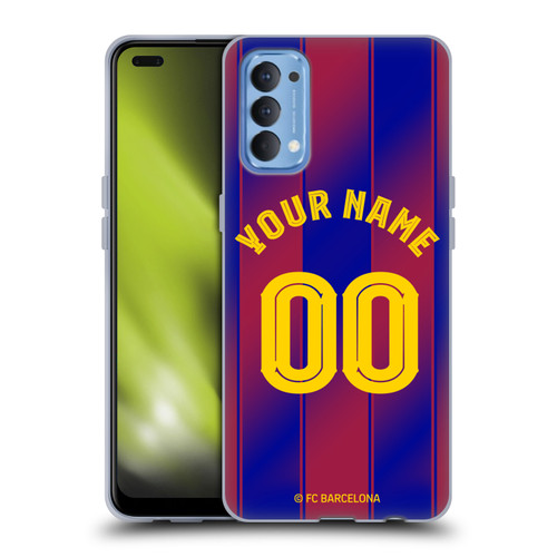 Custom Customised Personalised FC Barcelona 2025/26 Kit Home Soft Gel Case for OPPO Reno 4 5G